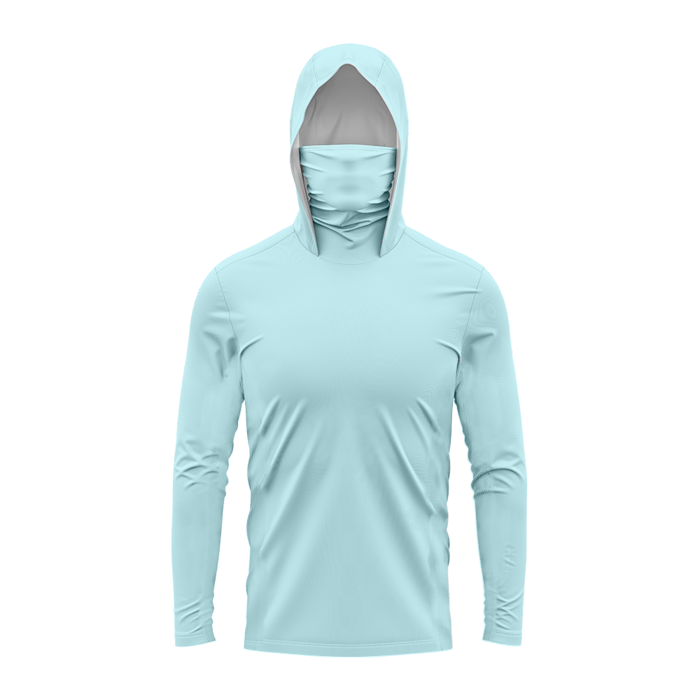 UPF 50+ Hooded Fishing Shirt M - Fishing Mask Sun Protection 评论和价格