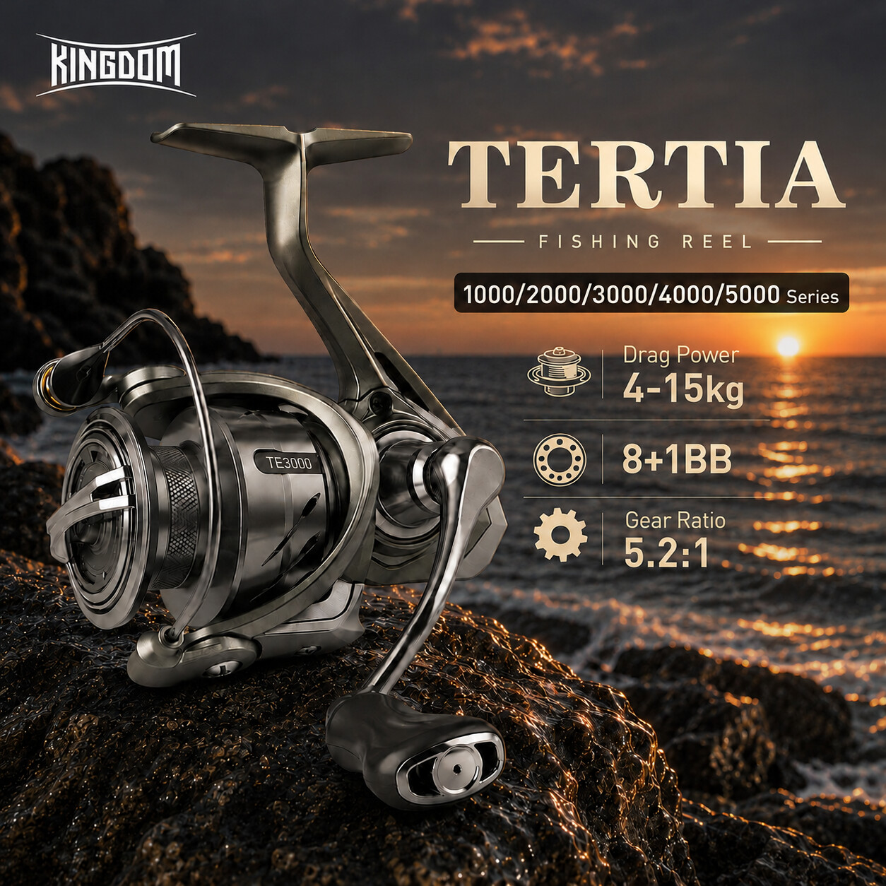 KINGDOM TERTIA Spinning Fishin - Kastking Reel Zephyr 评论和价格