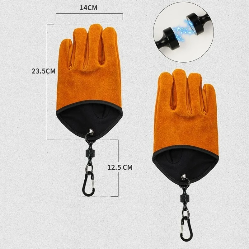 Cowhide Leather Heat Resistant - Fishing Gloves 评论和价格