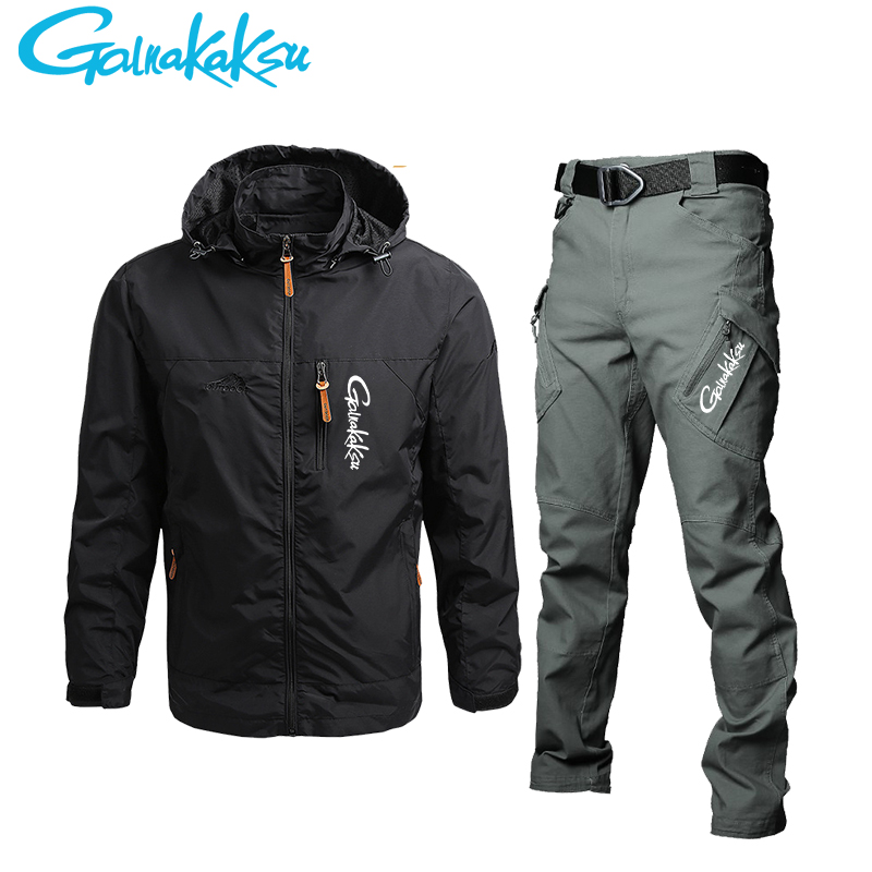 Men's Waterproof Hooded Jacket - Fishing Rain Suit 评论和价格