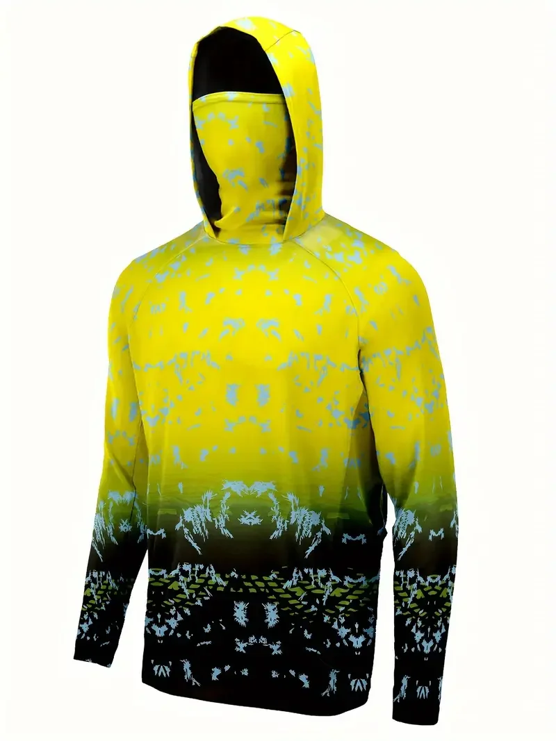 Fishing Shirt Hooded Men Fishi - Fishing Mask Sun Protection 评论和价格