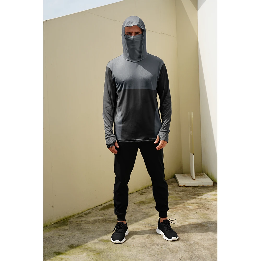 Men Women Hooded Long Sleeve F - Fishing Mask Sun Protection 评论和价格