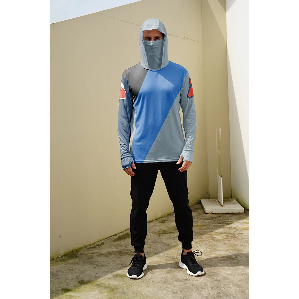 Men Women Hooded Long Sleeve F - Fishing Mask Sun Protection 评论和价格