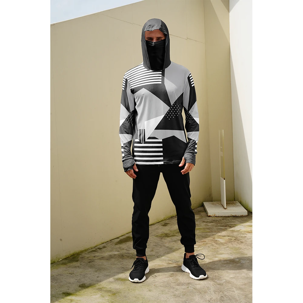 Men Women Hooded Long Sleeve F - Fishing Mask Sun Protection 评论和价格